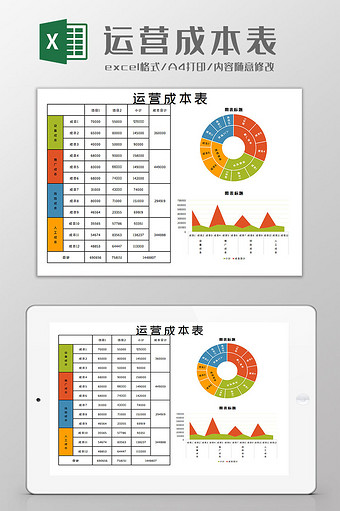 运营成本表Excel模板图片