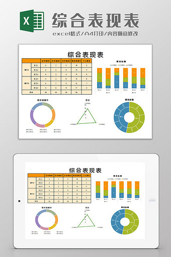 综合表现表Excel模板图片