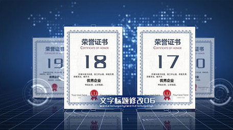 奖牌张证书专利<strong>企业</strong>模版