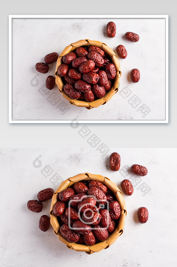 高清传统美食营养食材大红枣摄影俯视图图片图片