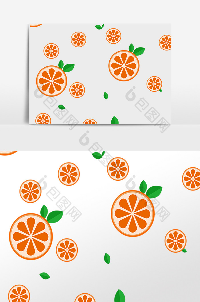 水果橙子底纹装饰插画图片图片