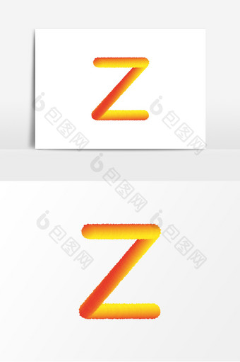 毛绒绒卡通英文字母Zz设计图片