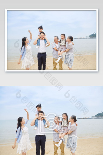 家庭日温馨海边度假图片