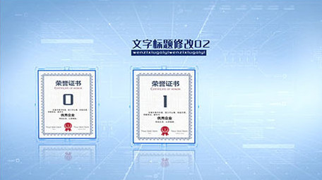 简洁商务企业证书展示