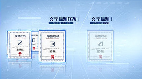 简洁商务企业证书展示