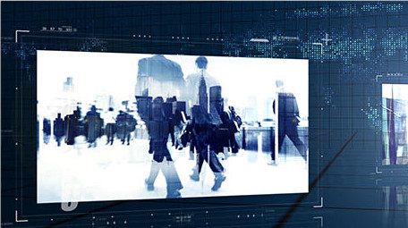 高端商务蓝色科技企业图文展示AE模板