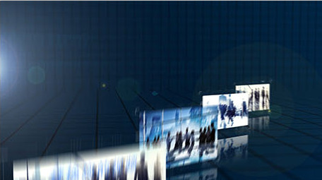 高端商务蓝色科技企业图文展示AE模板