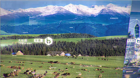 大气透视空间转场照片相册图文片头AE模板