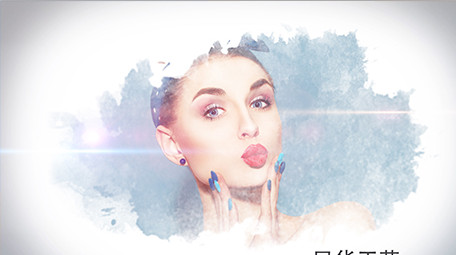 热情奔放水彩风格图文展示PR模板