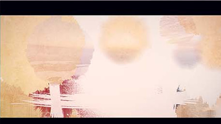 水墨晕染笔刷边框光晕照片写真相册AE模板