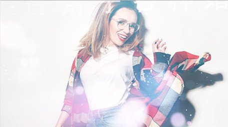 高端绝美蓝色粒子婚礼相册展示AE模板