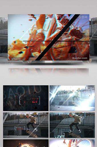 超炫体育科技片头相册动画宣传片AE模版图片