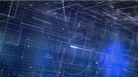 全息科技感空间中的图文展示开场AE模板