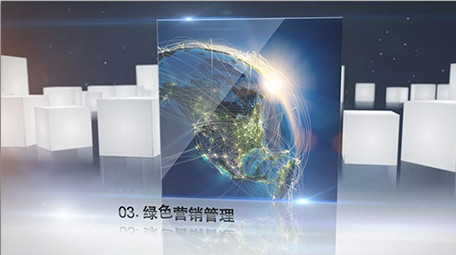 三维方块旋转动画企业商务图文宣传模板