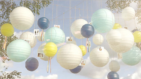 唯美纸灯笼悬挂相册照片婚礼片头AE模板