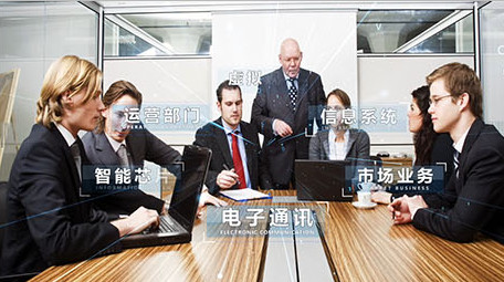 商务科技风点线链接光效展示AE模板