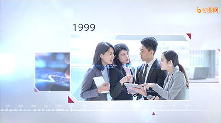 企业公司历程发展时间线图文展示  AE模板