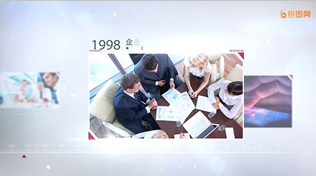 企业公司历程发展时间线图文展示  AE模板