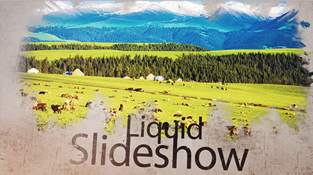 水墨飞溅晕染照片影集复古图文动画AE模板