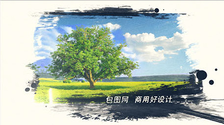 古镇旅游 民族风水墨晕染logo图文展示