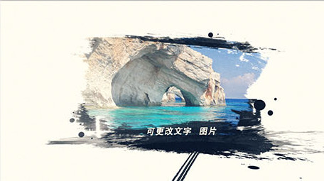 古镇旅游 民族风水墨晕染logo图文展示