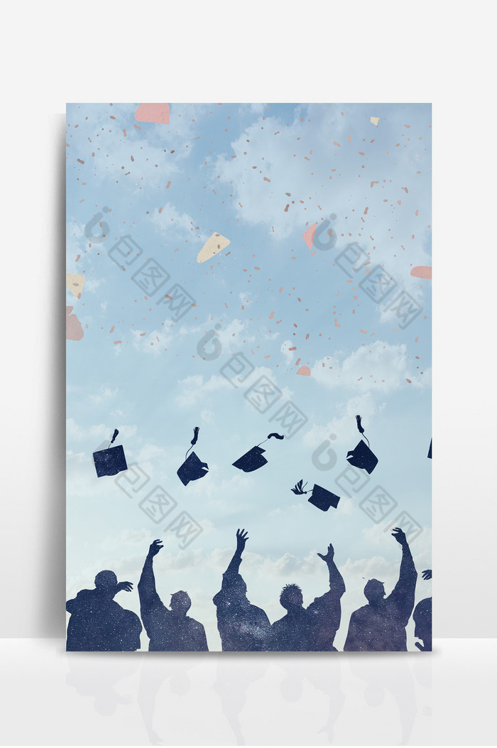 毕业季学士帽欢呼庆祝校园图片图片