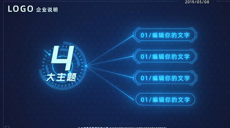 科技公司分类解说ae模板