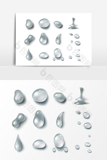 透明水珠水滴素材图片