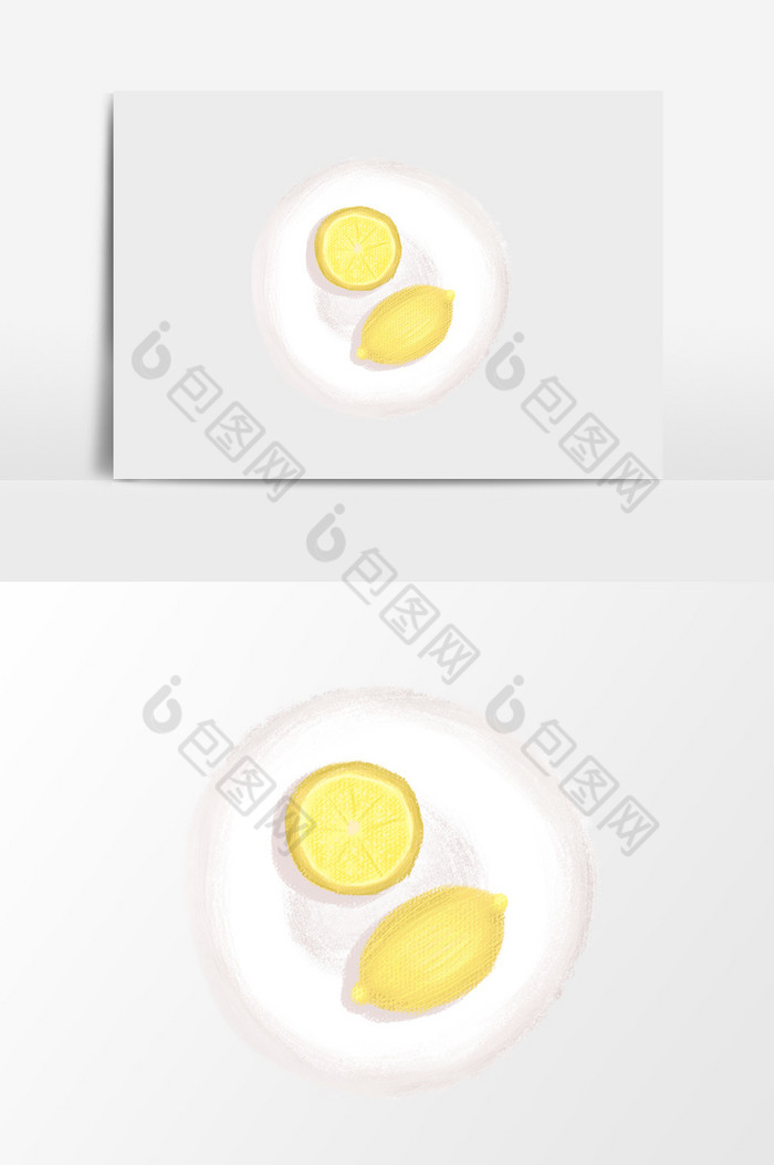 清爽柠檬插画图片图片