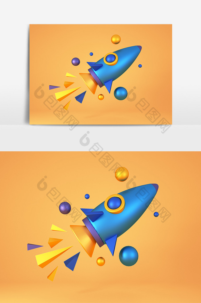 C4D小火箭装饰图片图片