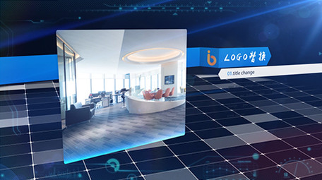 震撼大气科技企业业务图文介绍AE模板