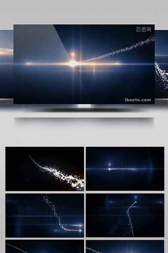 蓝色粒子斑点线条企业宣传视频元素图片