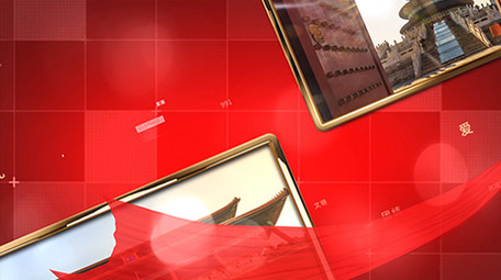 红色大气党政时间线图文展示历程AE模板