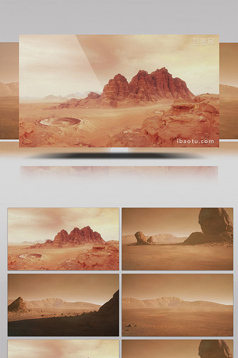 沙漠高山场景高清视频素材图片