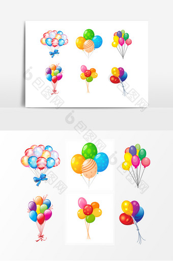 彩色漂浮气球节日活动装饰图片