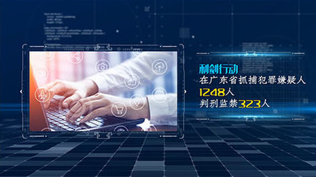 震撼大气商务科技扫黑除恶图文AE模板