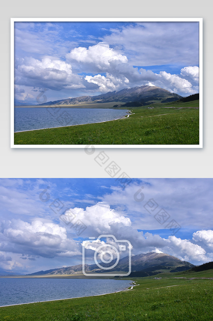 新疆净海大西洋最后一滴眼赛里木湖摄影图片图片