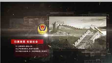 扫黑除恶公安警察<strong>图文</strong>展示ae模板