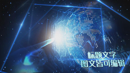 科技菱形穿梭标题图文模板AE模板