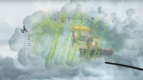 中国风水墨晕染图文模板ae模板