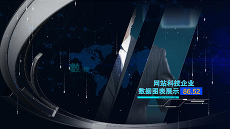 大气透明科技企业数据图表图文包装AE模板
