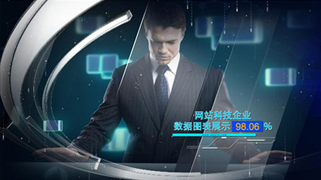 大气透明科技企业数据图表图文包装AE模板