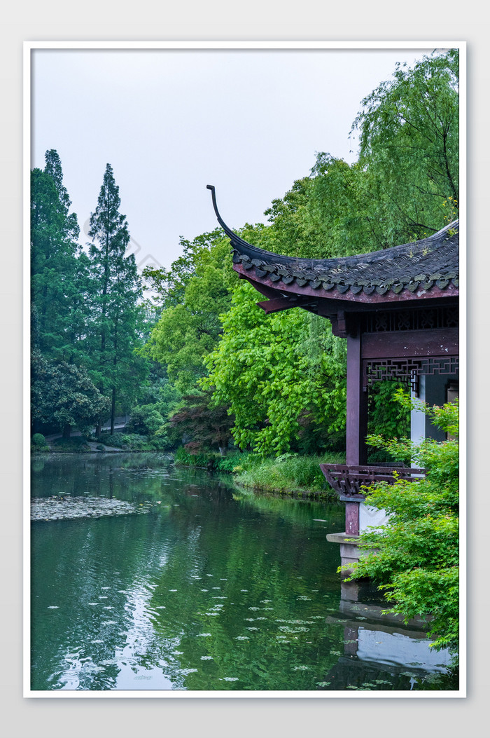 中式庭院风格城事建筑凉亭高清图摄影图图片图片
