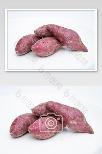 早餐地瓜健康营养紫薯食材摄影图图片