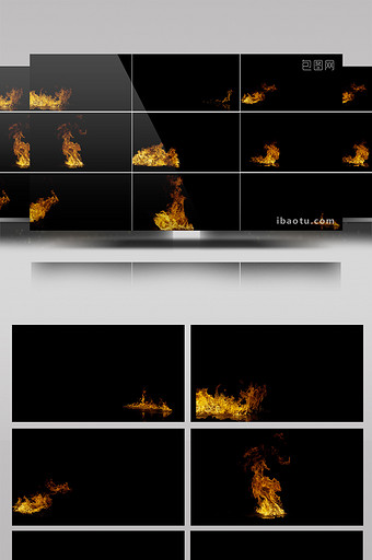 26组水面火焰燃烧反射特效视频素材图片