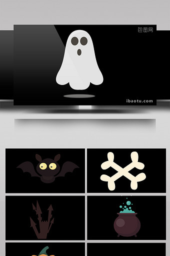 alpha通道万圣节系列MG动画素材图片