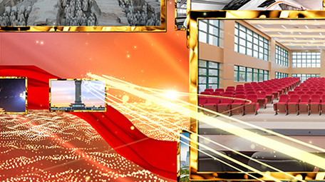 震撼金字照片汇聚党政图文宣传片头AE模板