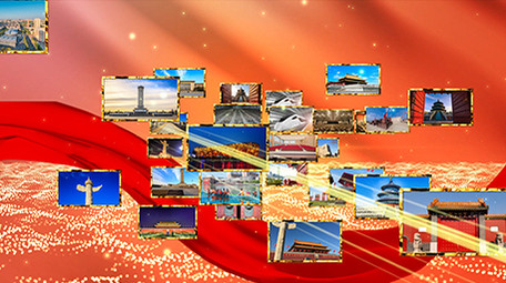 震撼金字照片汇聚党政图文宣传片头AE模板