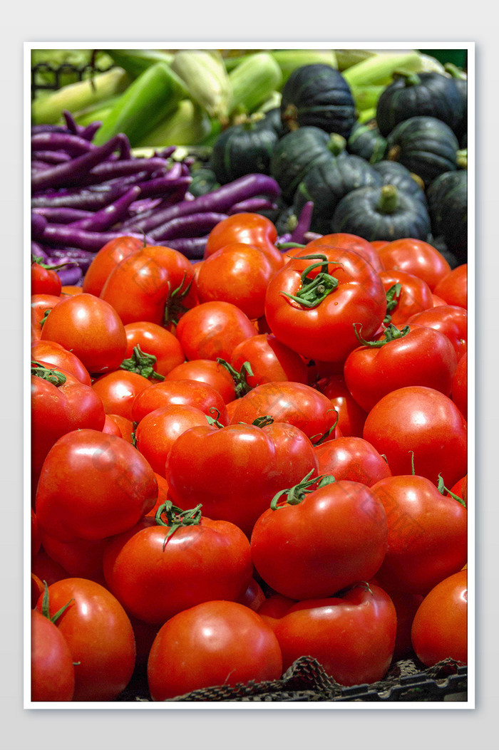 超市新鲜蔬菜番茄摄影图片图片
