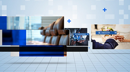 简单大气蓝色商务风格AE模板